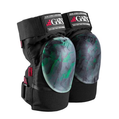 Gain Protection 'The Shield' Hard Shell Knee Pads - Green Swirl £69.99